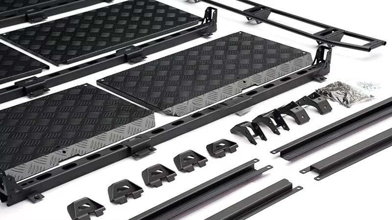 W465 Roof Rack with Rear Ladder Stainless Steel Black Universal Off Road Luggage Rack for New G Class W465 G63 G450 G500 Car